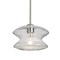 Besa Lighting Zen Stem Pendant , Clear Bubble, Satin Nickel Finish, 1x60W Incandescent 1TT-ZENCL-SN - alternate 1